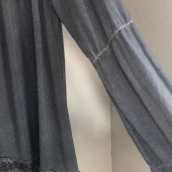 Sold Pol Buckle mineral wash embroidered trim top - Picture 4 of 7